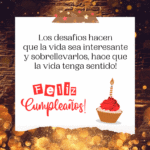 Imagen festiva con frase sabia de feliz cumpleaños para compartir