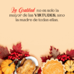 Frase sabia de gratitud ideal para compartir el día de acción de gracias