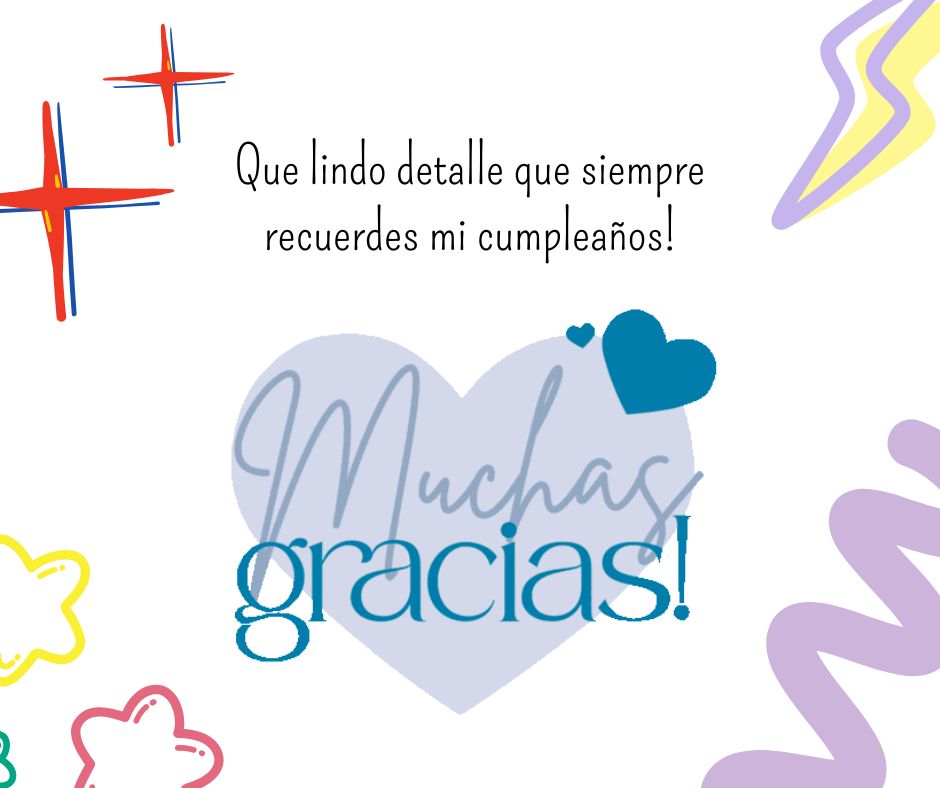 Mensaje corto de gratitud por saludos de cumpleaños recibidos.