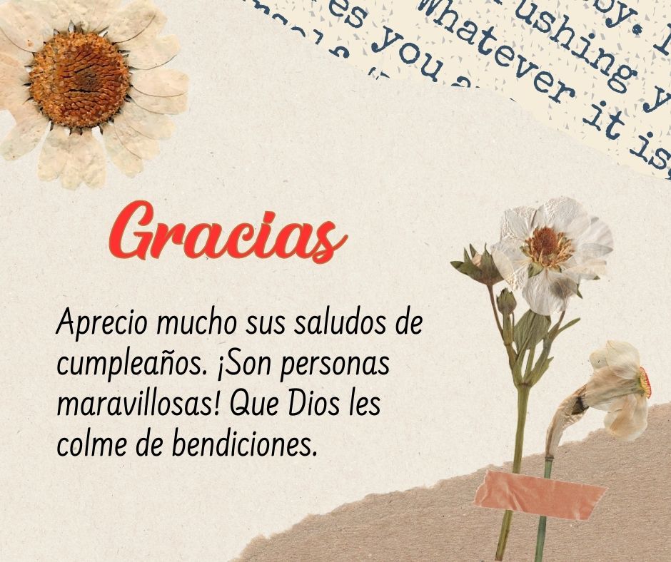 Imagen de gratitud por saludos de cumpleaños