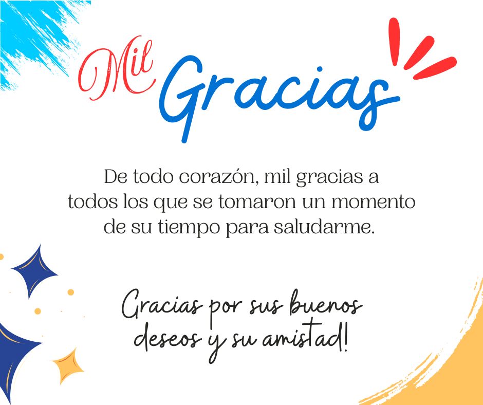 Mensaje de gratitud por felicitaciones de cumpleaños