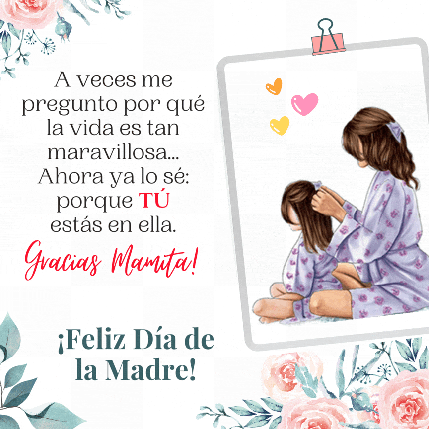 imagen con mensaje de amor para mamá para compartir