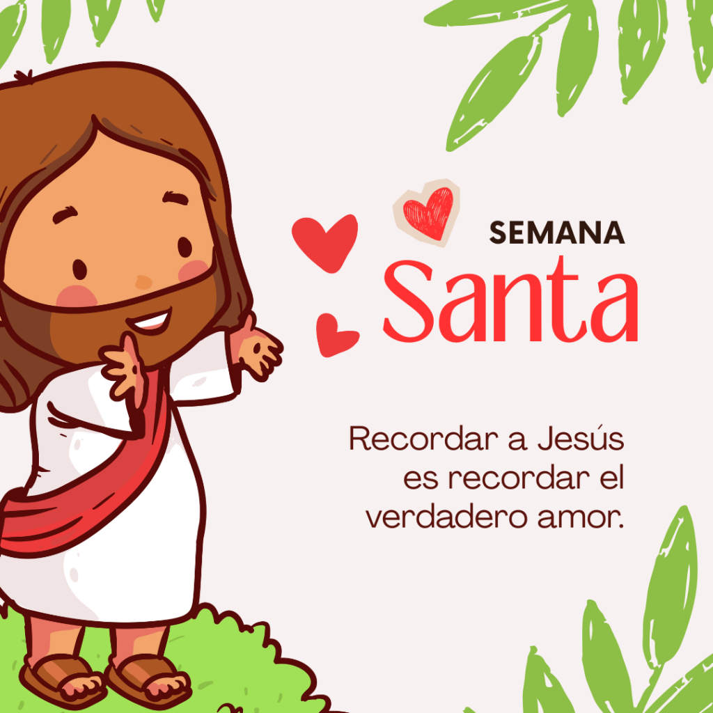 tierna imagen de semana santa que nos recuerda el amor de Jesús