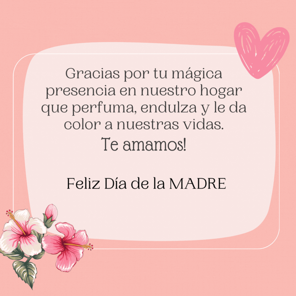Palabras de reconocimiento para una madre - esposa