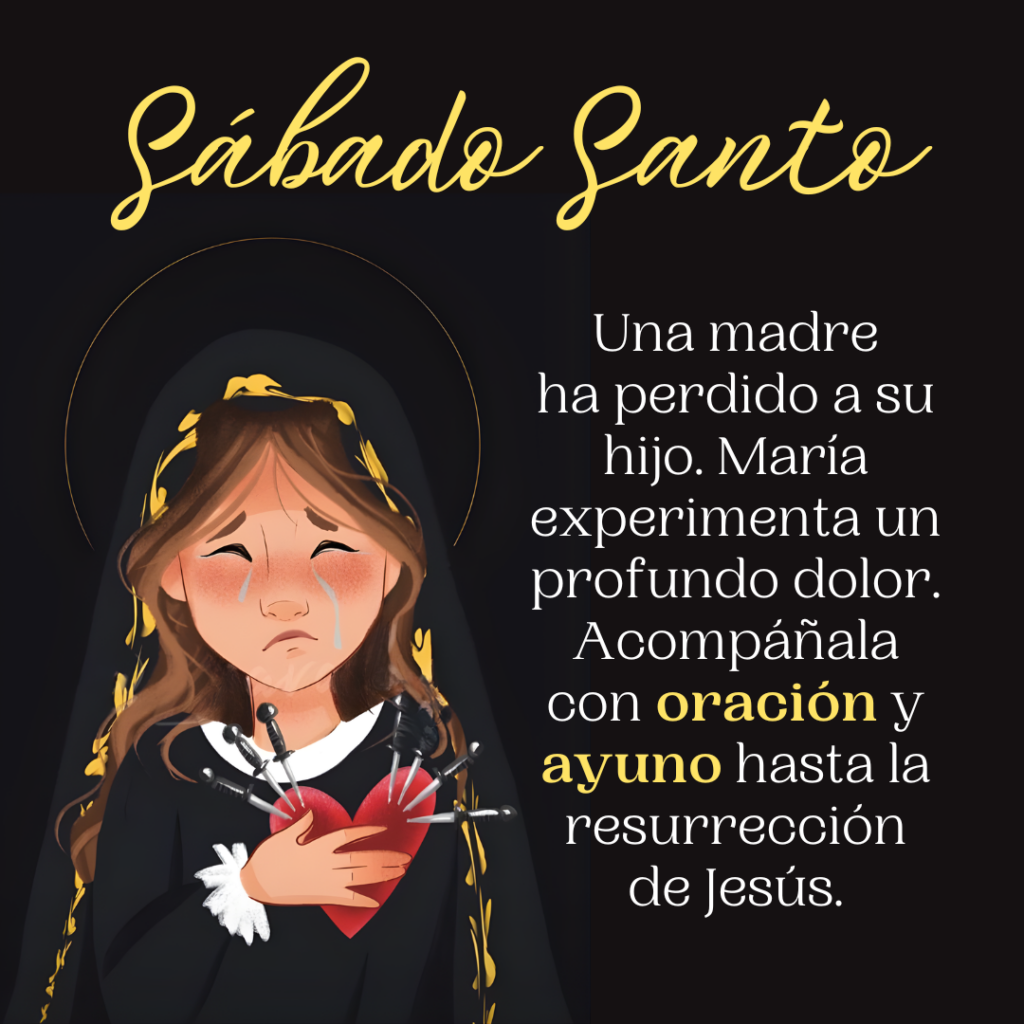 conmovedora Imágen de sábado santo invitando a la oración y el ayuno