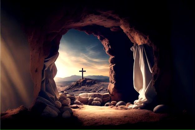 Imagen de la cruz en semana santa