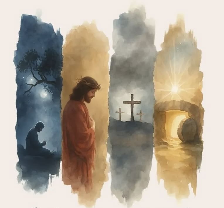 Imagen que resume los principales momentos de la semana santa