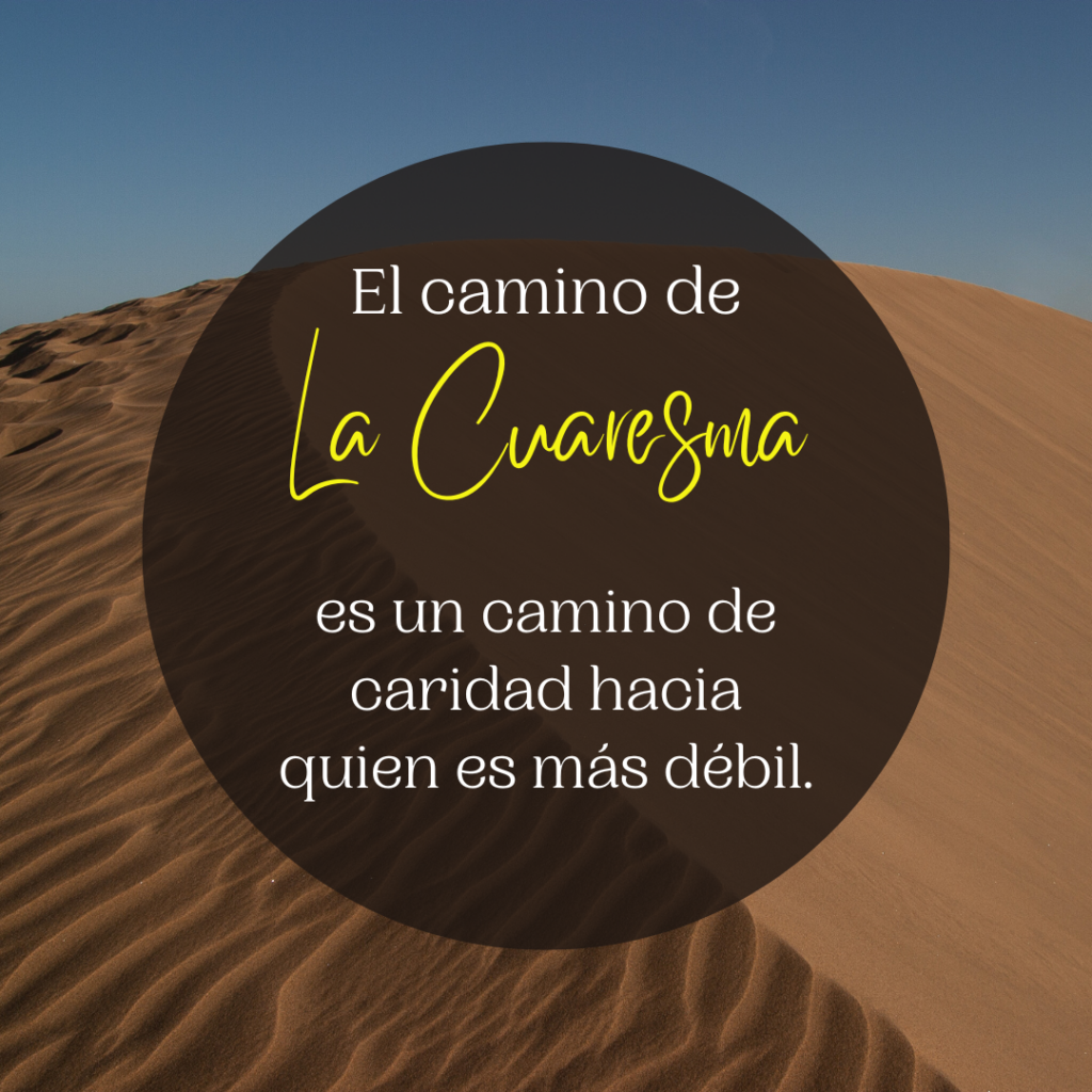 Mensaje que invita a la reflexión sobre la caridad