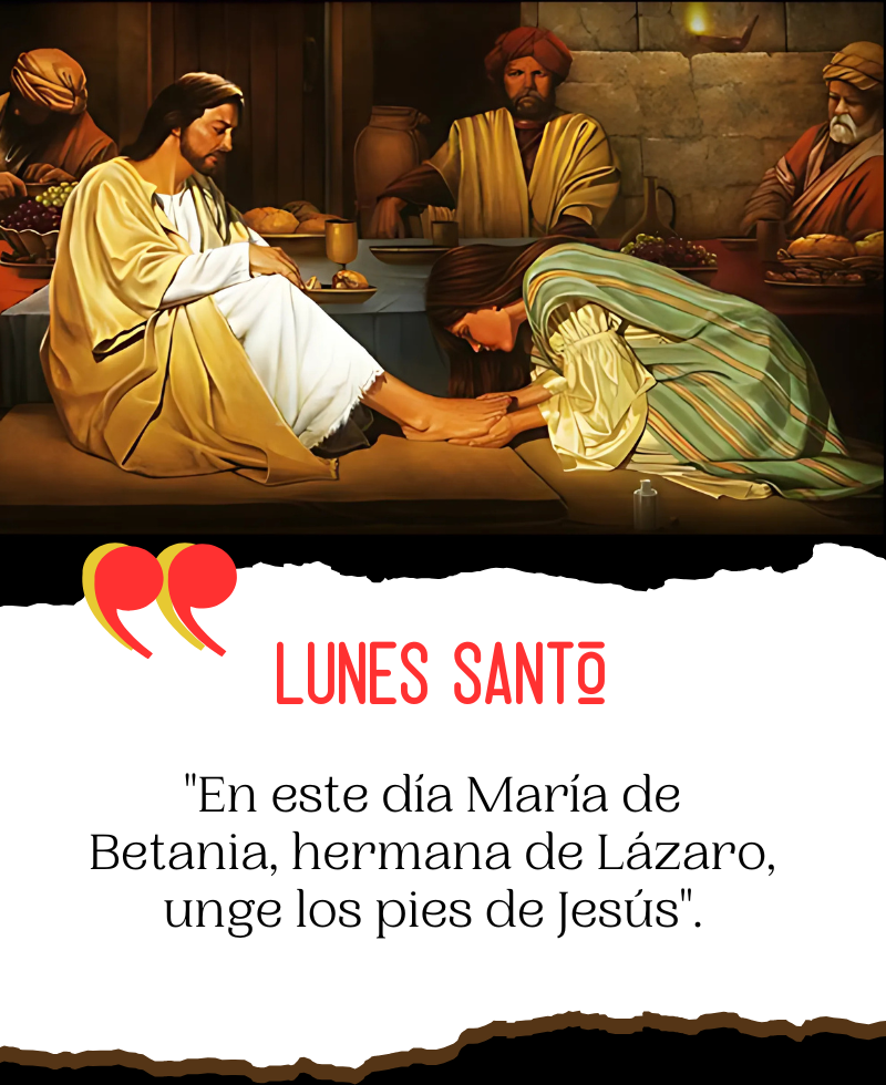 Imagen de semana santa que recuerda lo sucedido el lunes santo