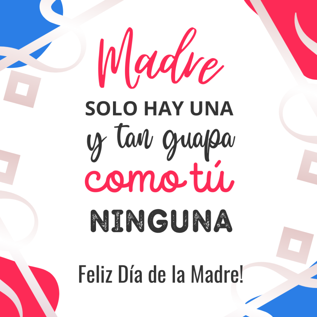 Diseño elegante con frase moderna para dedicar a una amiga en el día de la madre