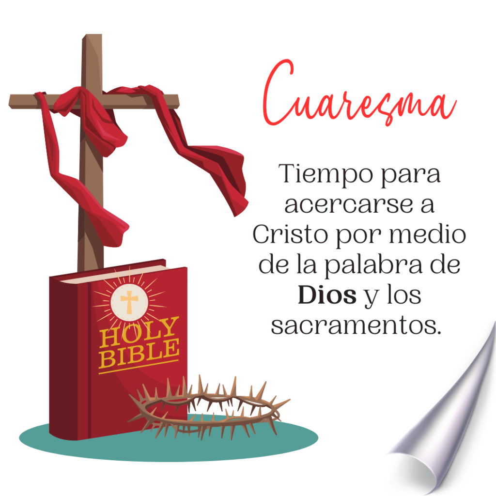 Imagen de cuaresma con mensaje de reflexión