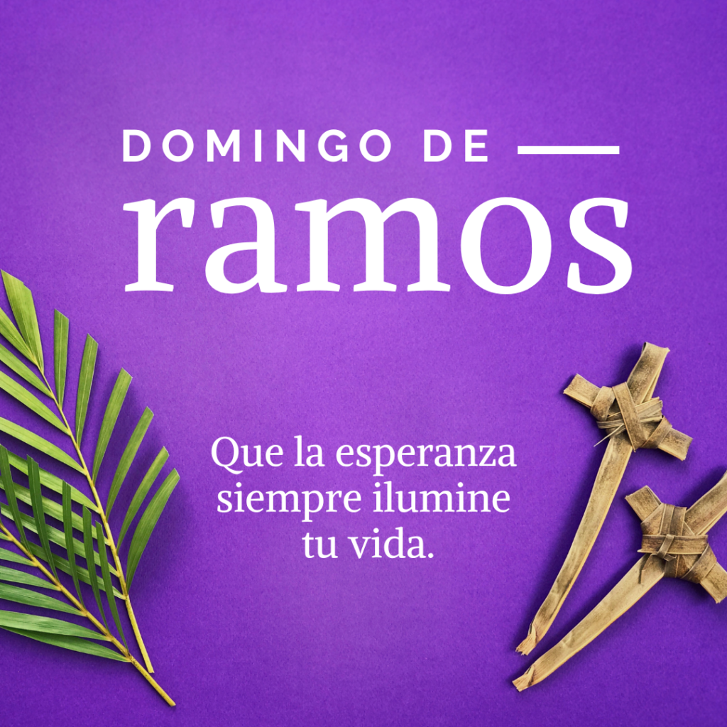 Imágen de Domingo de Ramos con buenos deseos.