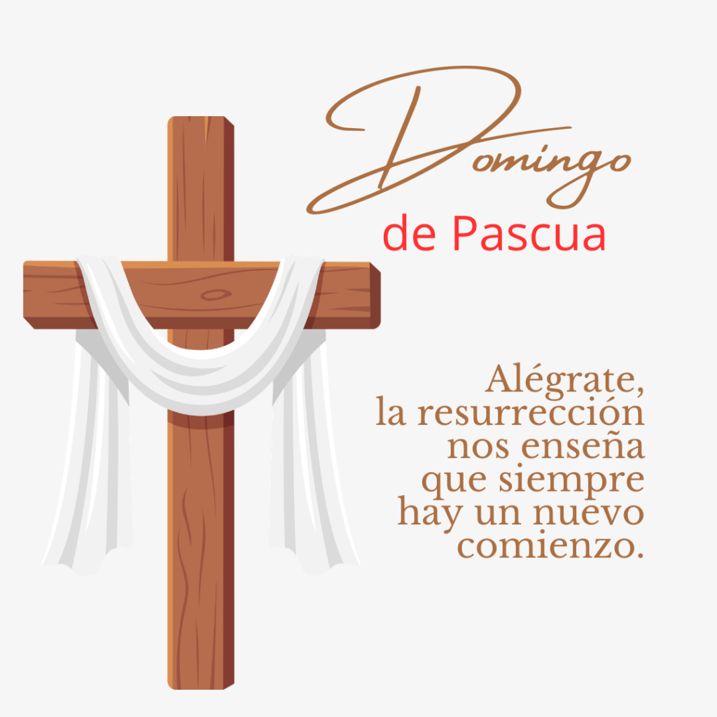 Mensaje de alegría para compartir el Domingo de Resurrección.