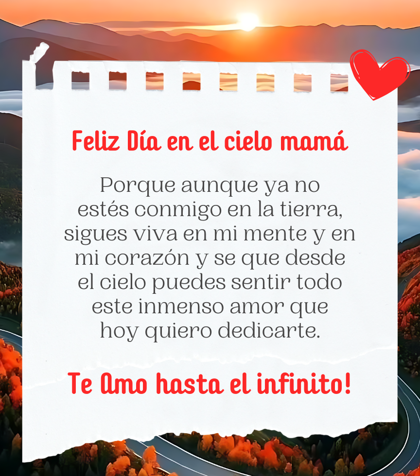 Imagen con dedicatoria para mamá fallecida