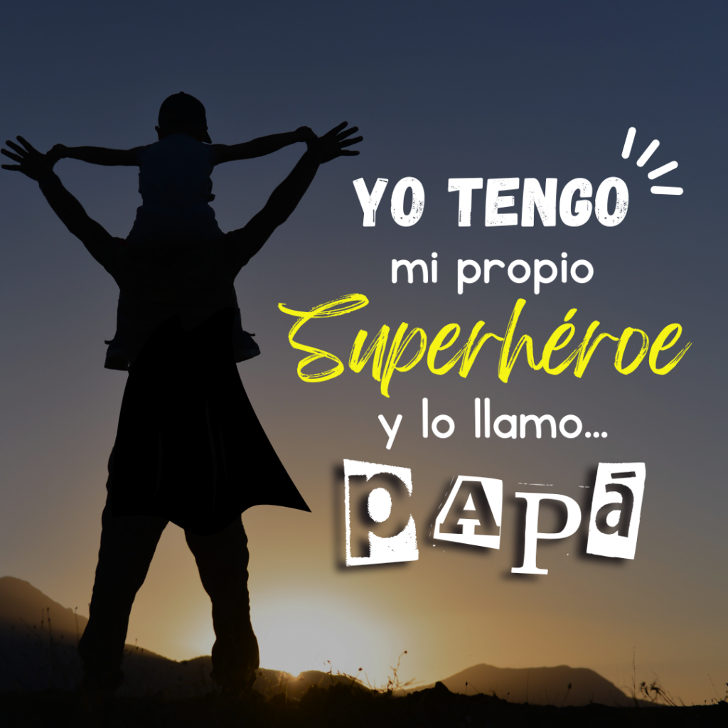 imagen moderna con frase corta para el día del padre