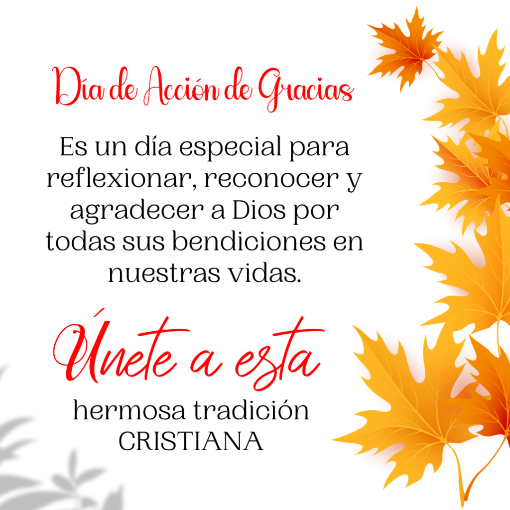 Mensaje cristiano para compartir el día de Acción de Gracias