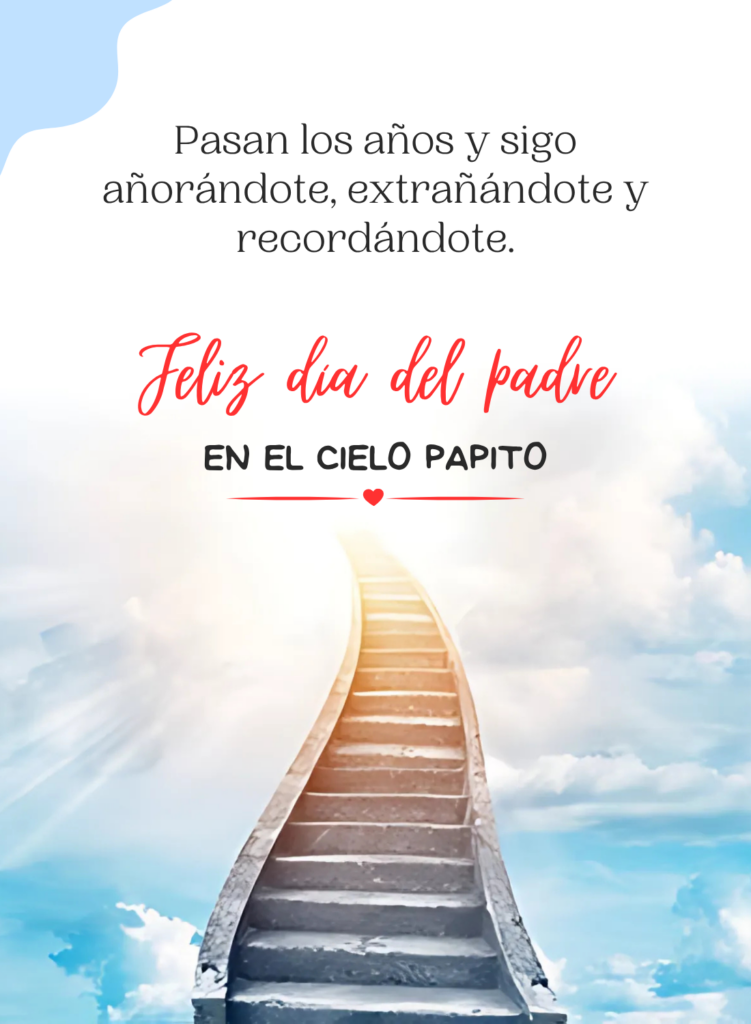 imagen del día del padre para un papá en el cielo para descargar y compartir en whatsapp