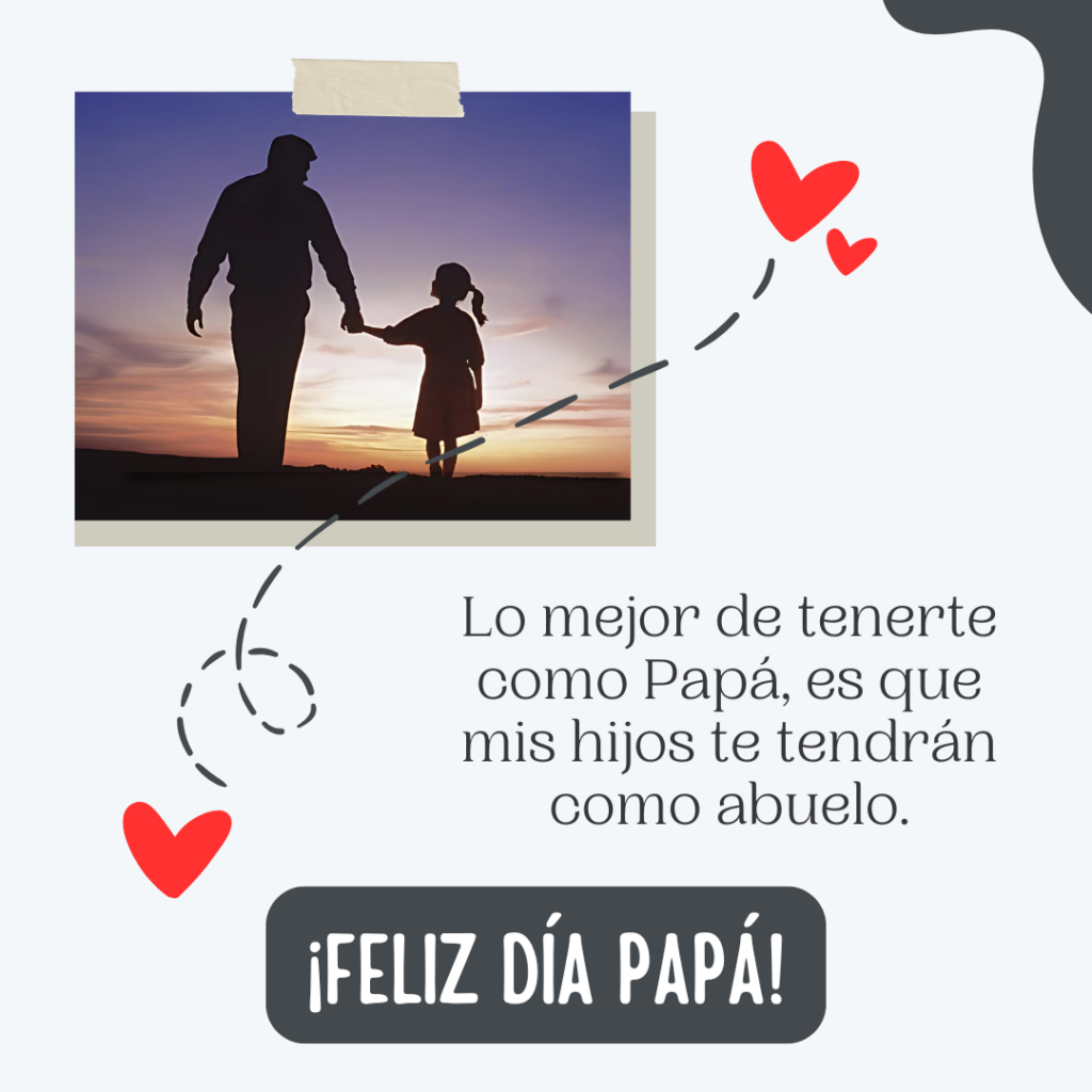 rase bonita para papá en el día del padre con imagen