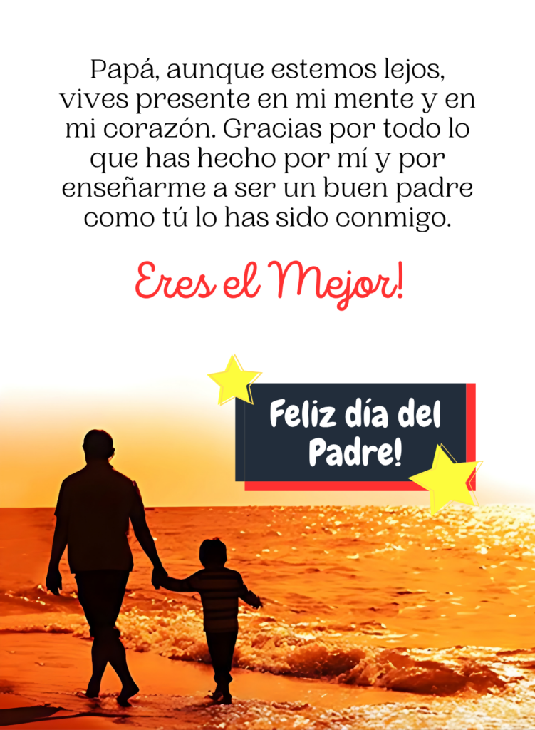 mensaje emotivo para el día del padre con imagen
