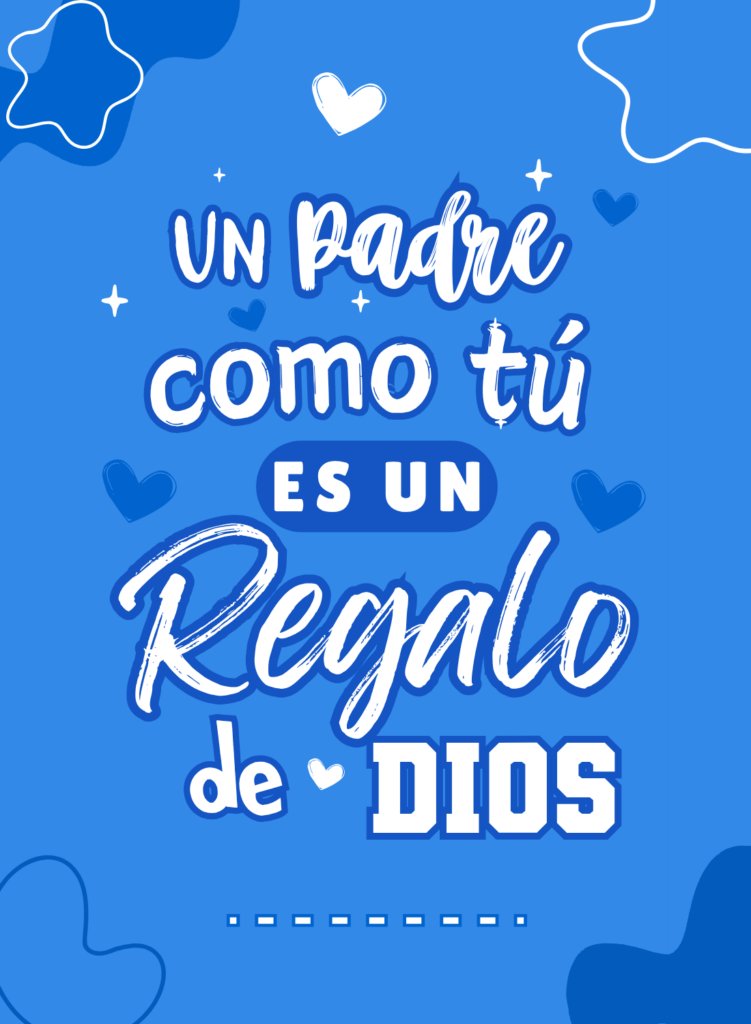 Imagen con frase cristiana para papá en el día del Padre