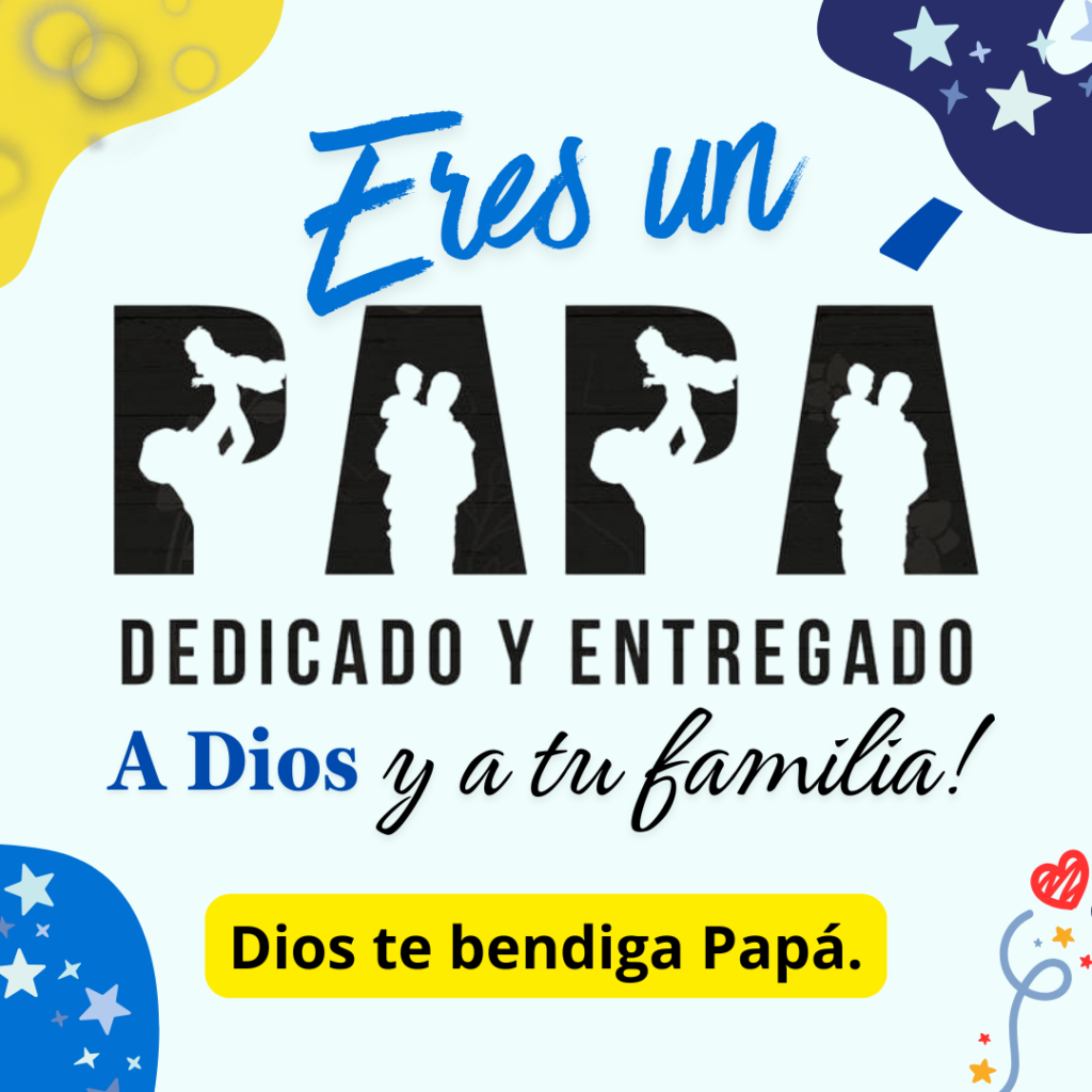 imagen del día del padre con mensaje de bendición