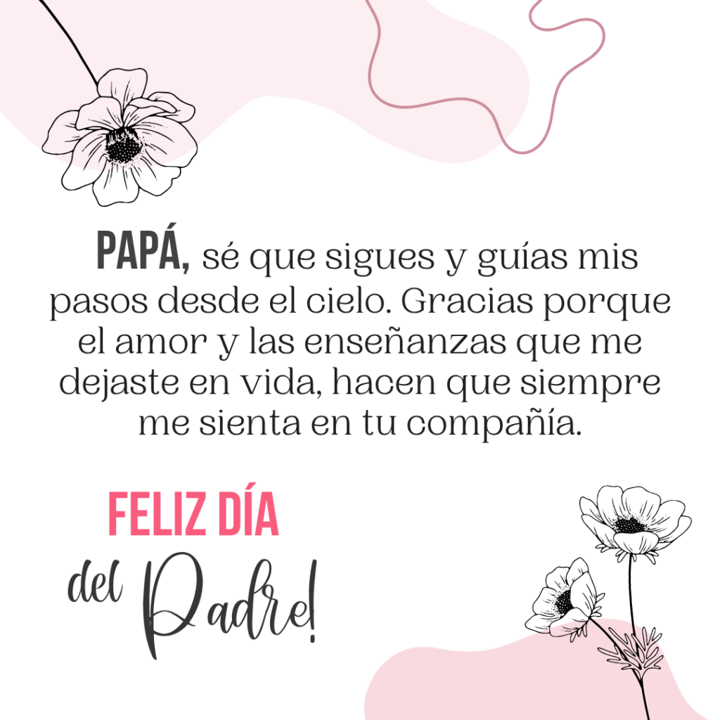 Hermosa carta para un padre fallecido en el día del Padre