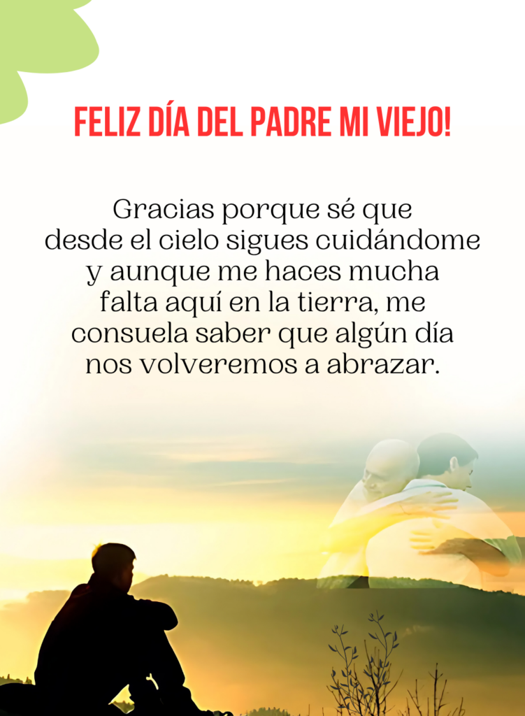 Imagen emotiva para recordar a papá en el Día del Padre