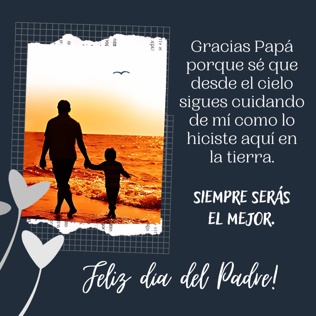 Imagen con mensaje de amor para papá que ya no está