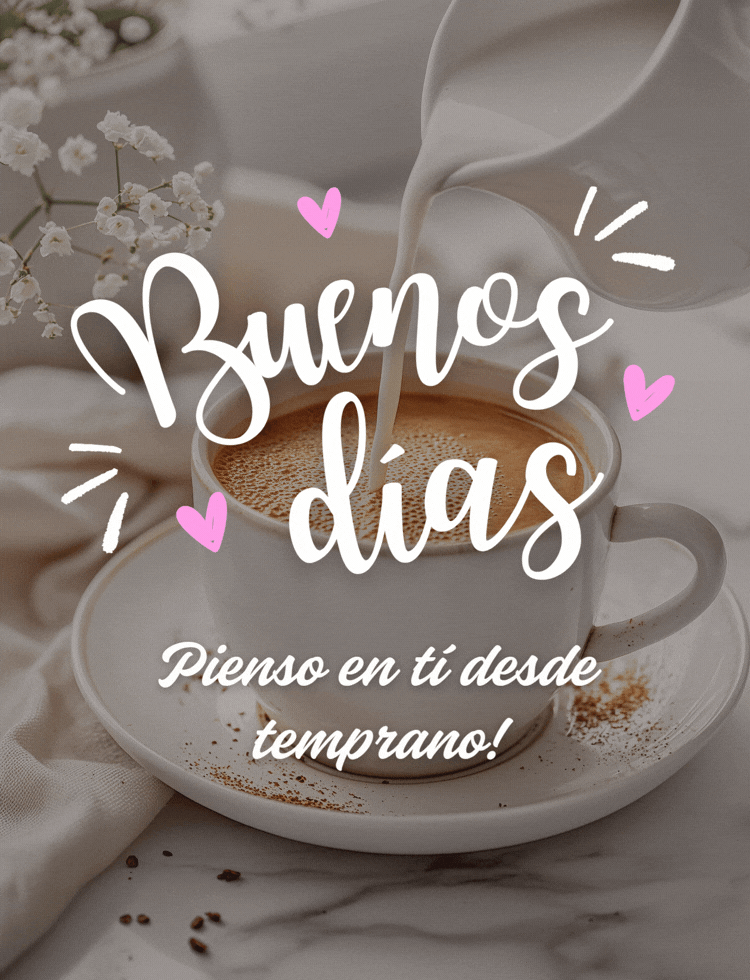 Imagen de buenos días amor para WhatsApp con mensaje romántico y tierno.