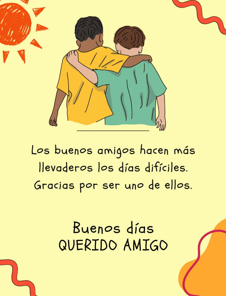 Imagen de buenos días con mensaje de amistad y gratitud.