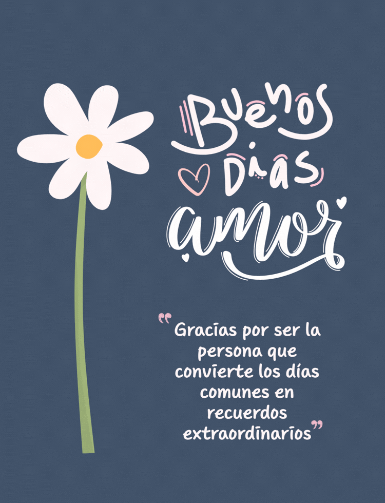 Imagen romántica de buenos días mi amor con frase especial para enamorar.