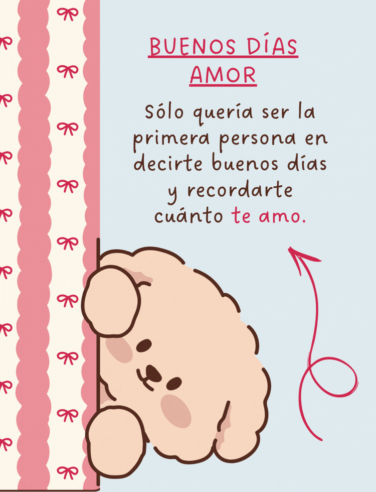 Imagen con frase bonita de buenos días amor para compartir por WhatsApp.