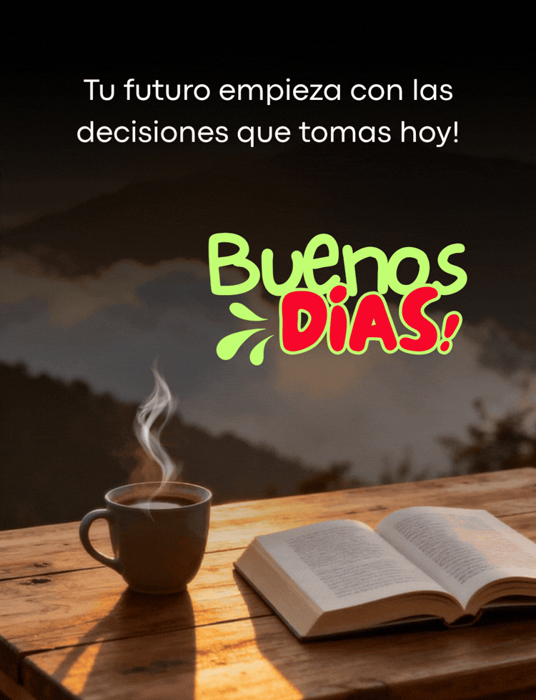 Imagen con frase de buenos días para motivar a cumplir metas y objetivos