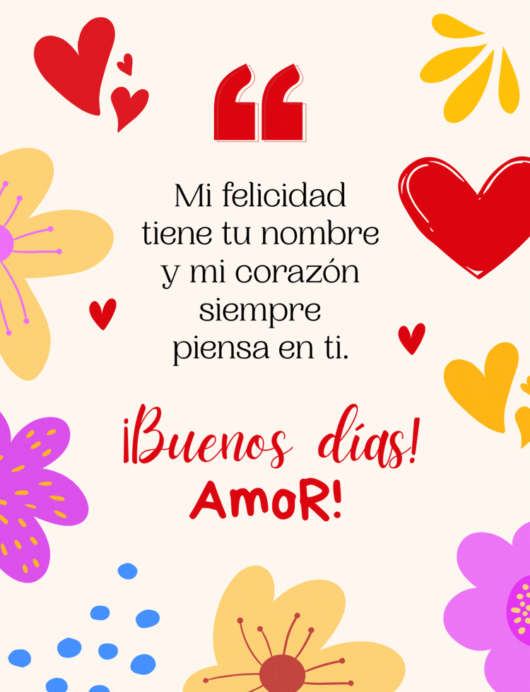 Imagen con mensajes de buenos días amor listos para compartir en WhatsApp.