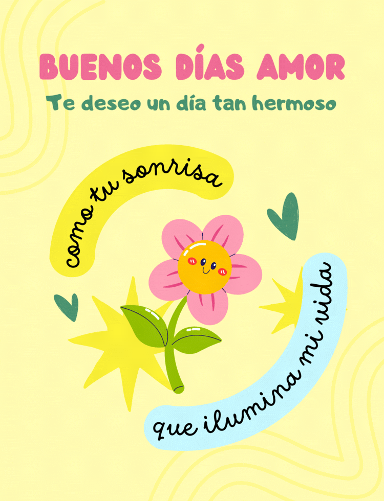 Imagen con mensaje de buenos días amor para dedicar a una persona especial por WhatsApp.