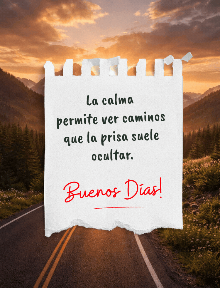 Imagen de buenos días con una frase de sabiduría y reflexión.