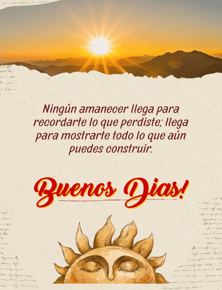 Imagen de buenos días con un pensamiento para reflexionar sobre la vida.
