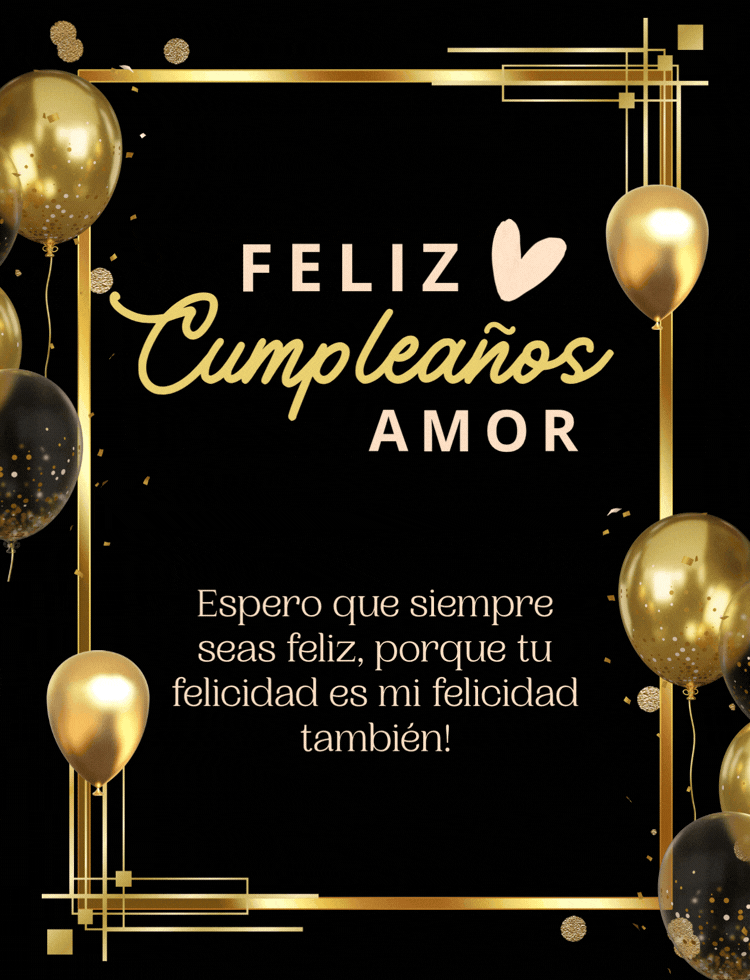 Imagen con frase de feliz cumpleaños amor para dedicar a tu novio o novia