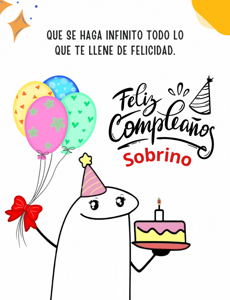 Imagen moderna con frase de buenos deseos para felicitar a un sobrino en su cumpleaños