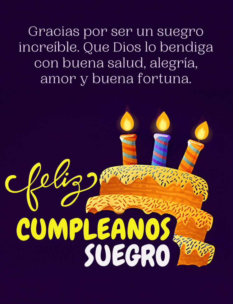 Mensaje de feliz cumpleaños para el suegro