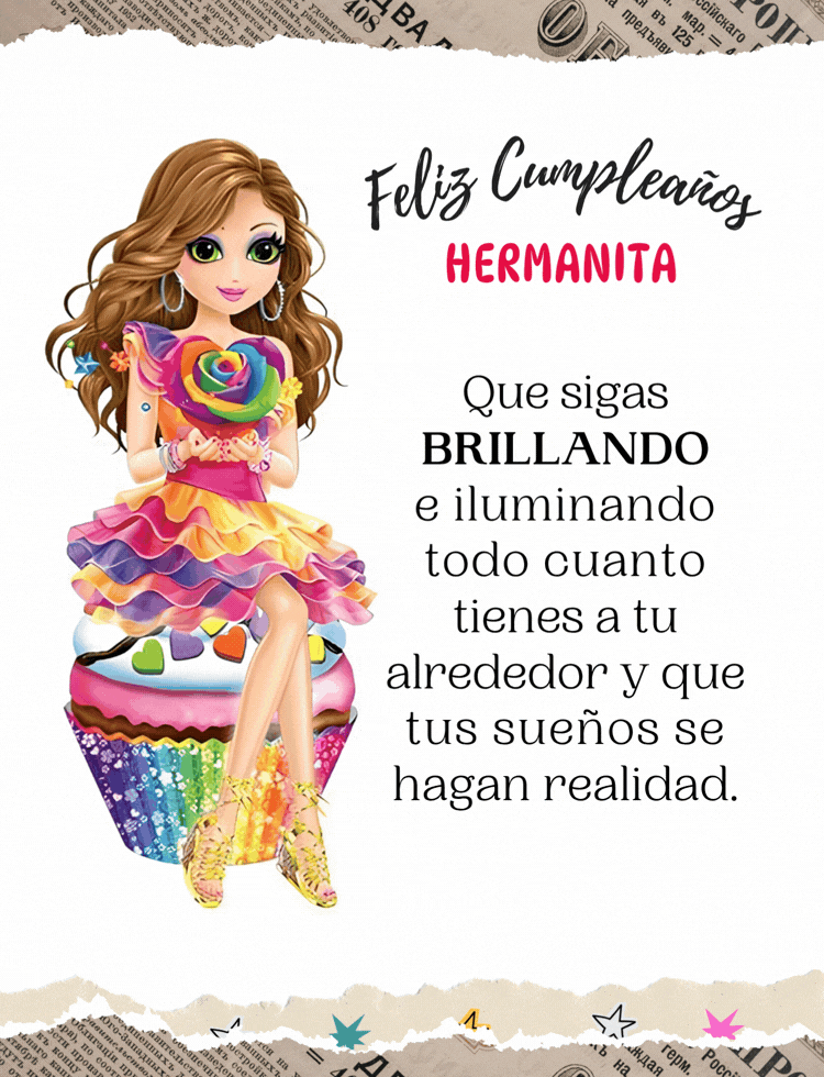 Tierno mensaje de feliz cumpleaños para dedicar a una hermana