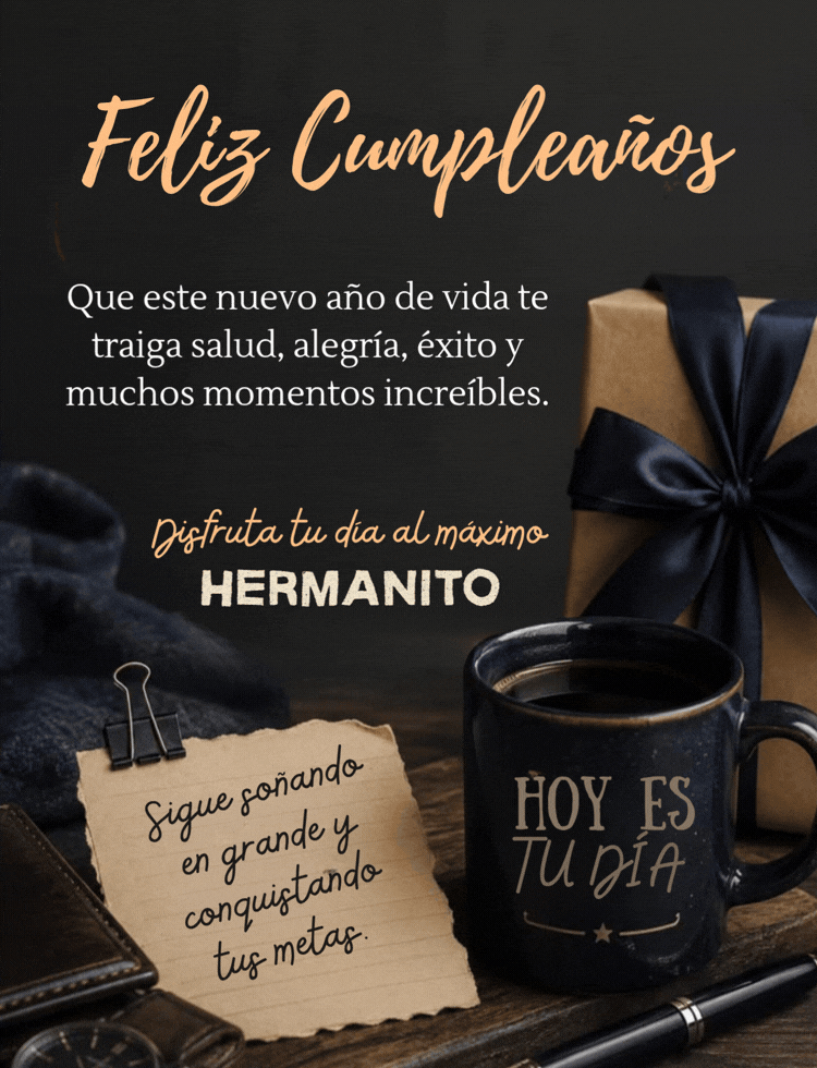 Mensaje de feliz cumpleaños hermano emotivo e inspirador