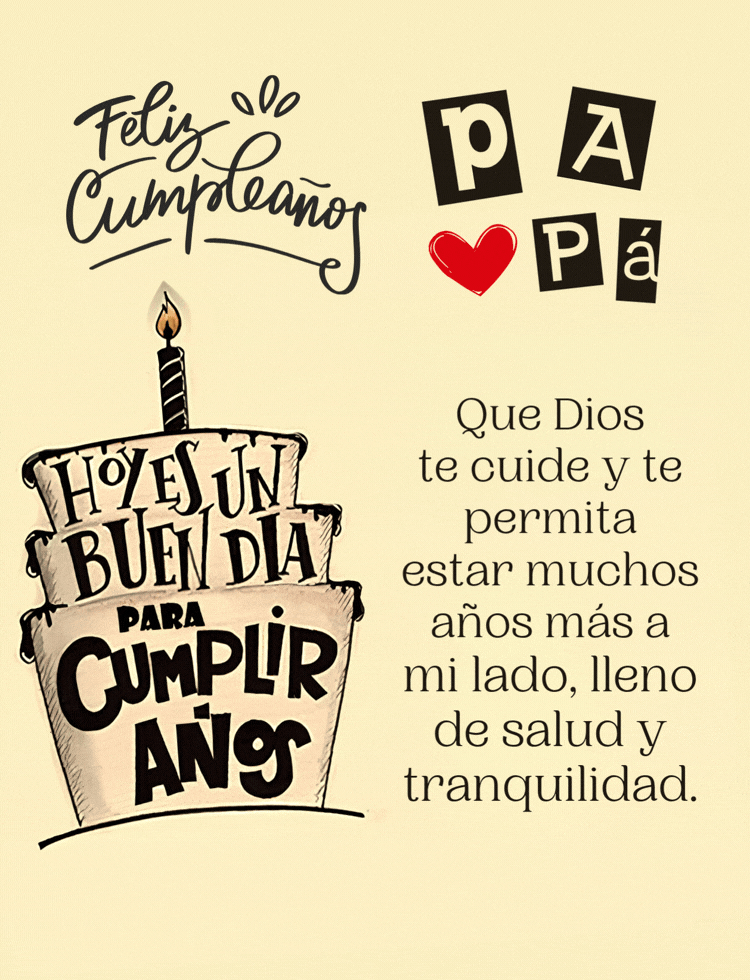 Mensaje con buenos deseos de cumpleaños para papá