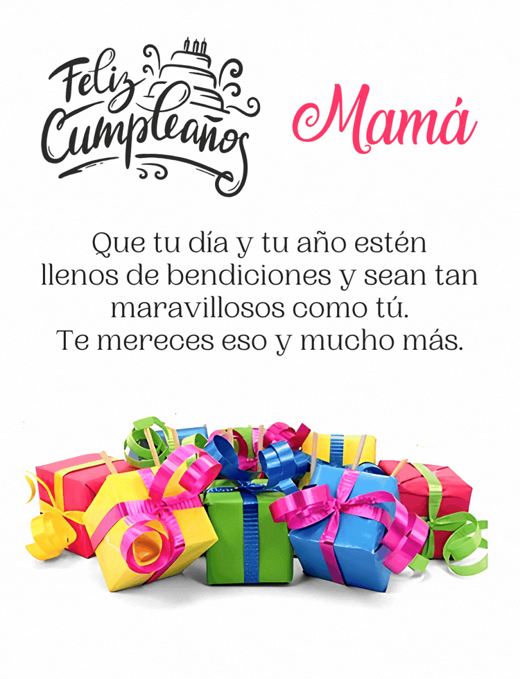 Mensaje con buenos deseos para dedicar a mamá en su cumpleaños