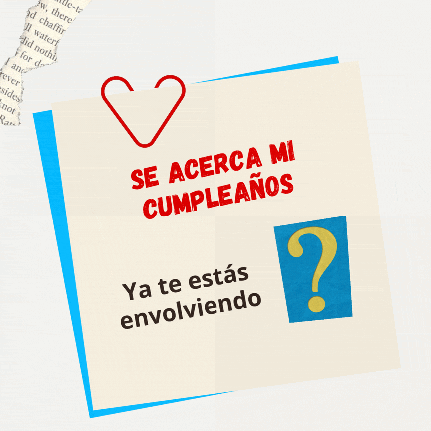Imagen llamativa con mensaje divertido para anunciar tu cumpleaños
